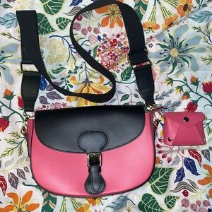 Isadora Leather purse in pink